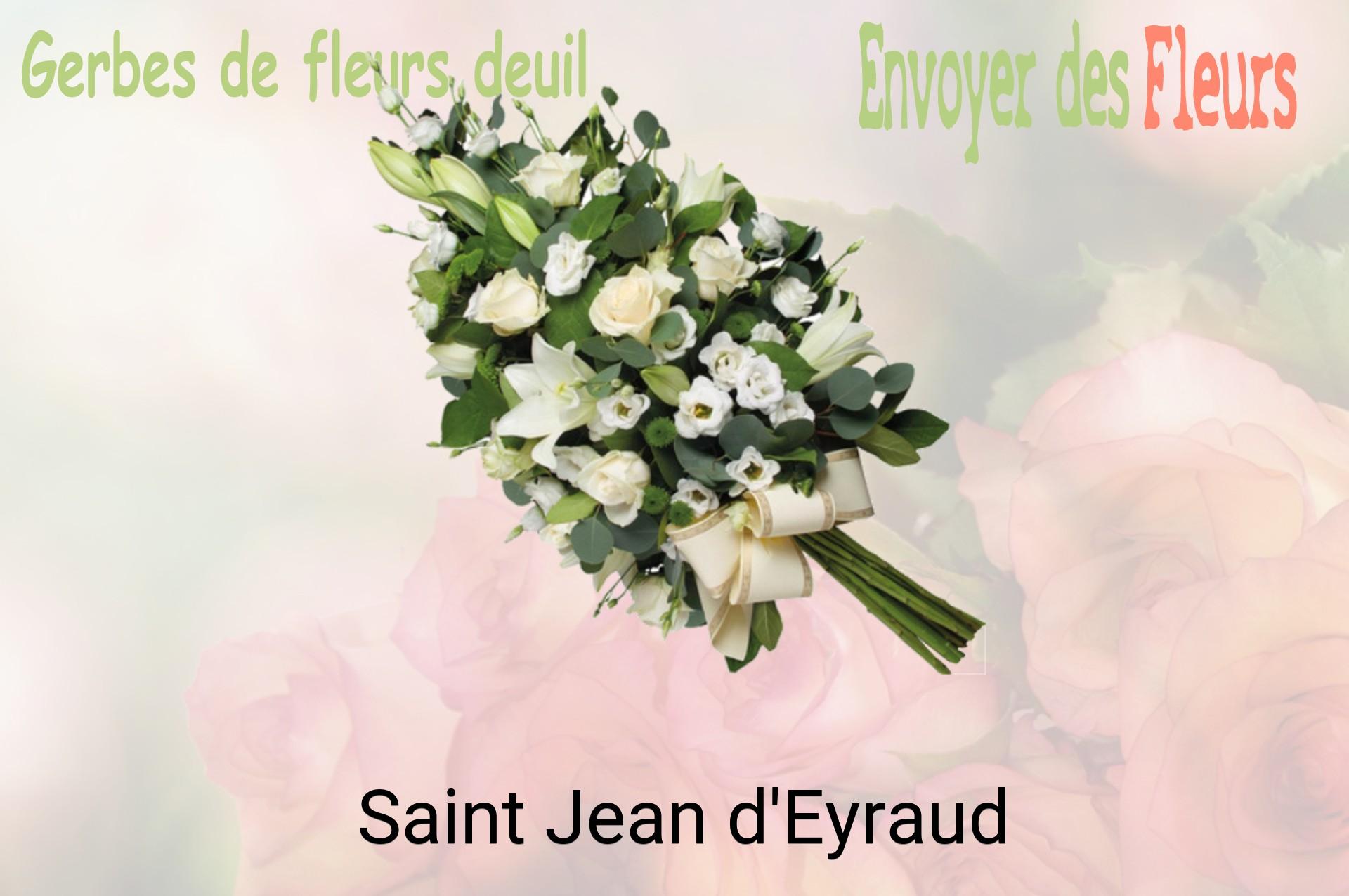 Gerbe de fleurs de deuil livrée à Saint-Jean-d'Eyraud